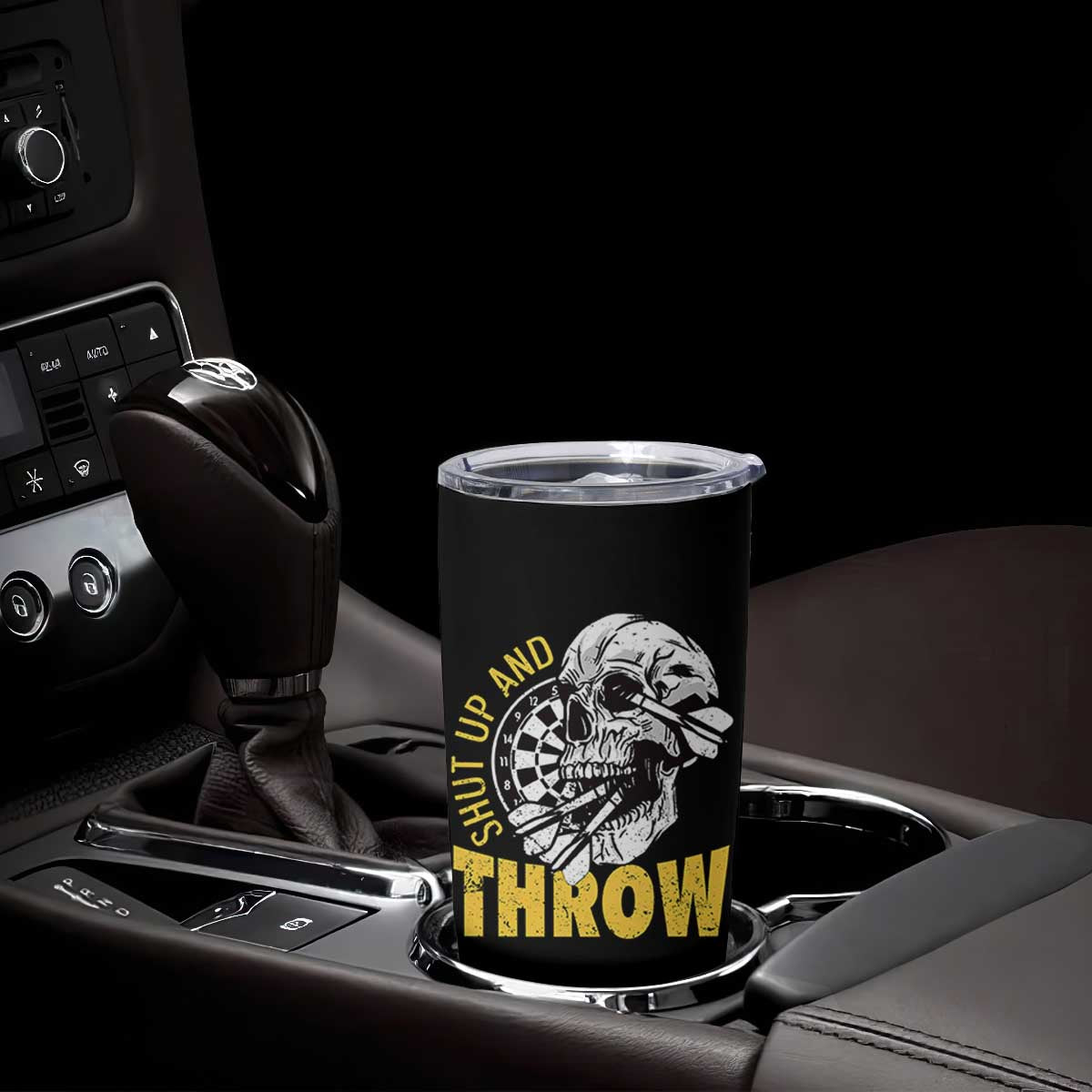 Funny Skeleton Darts Player Tumbler Cup I Suck At Darts TS12 Print Your Wear