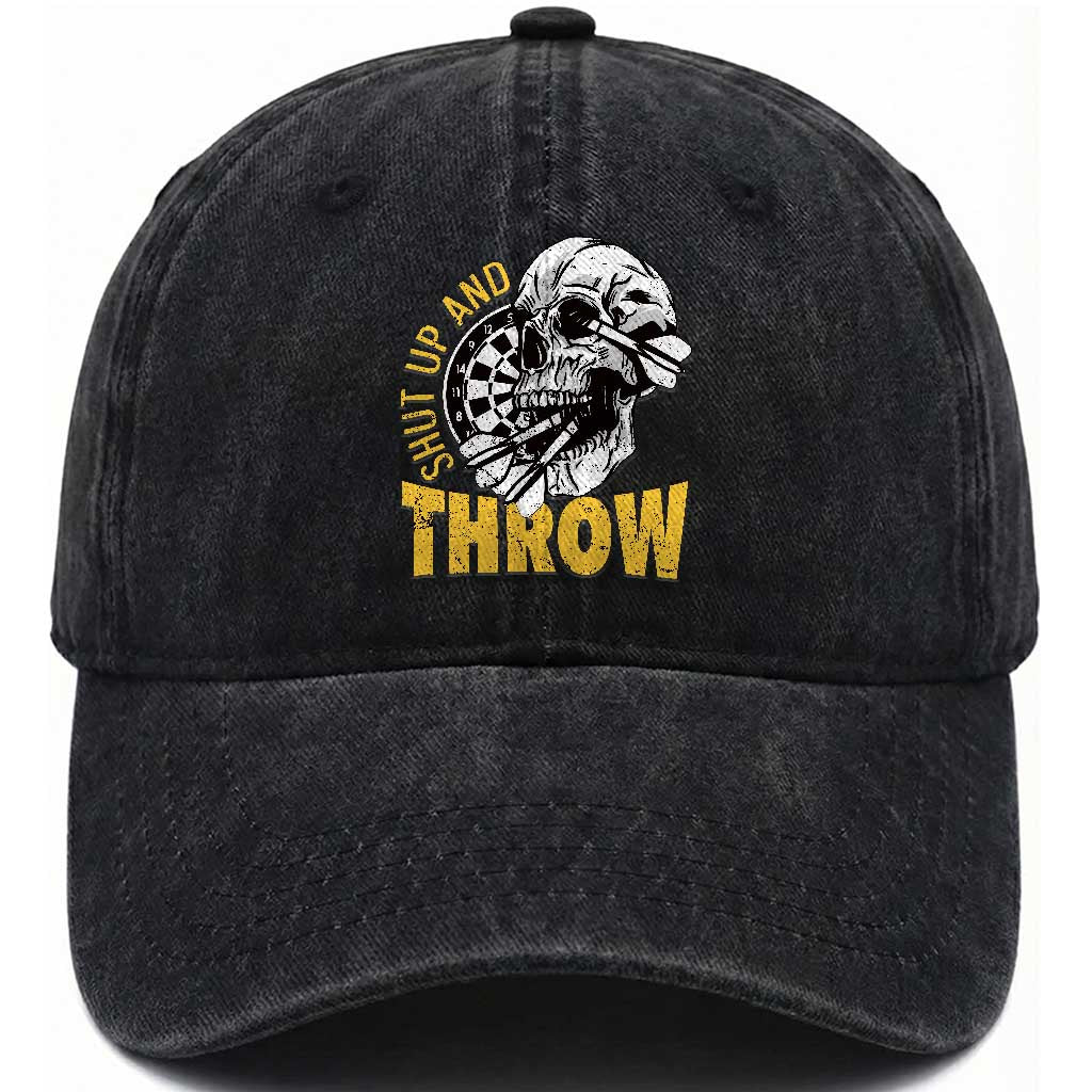 Funny Skeleton Darts Player Washed Cotton Baseball Cap I Suck At Darts TS12 Print Your Wear