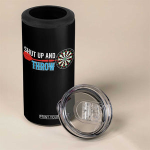 Shut Up And Throw 4 in 1 Can Cooler Tumbler Funny Darts Player Gift TS12 Print Your Wear
