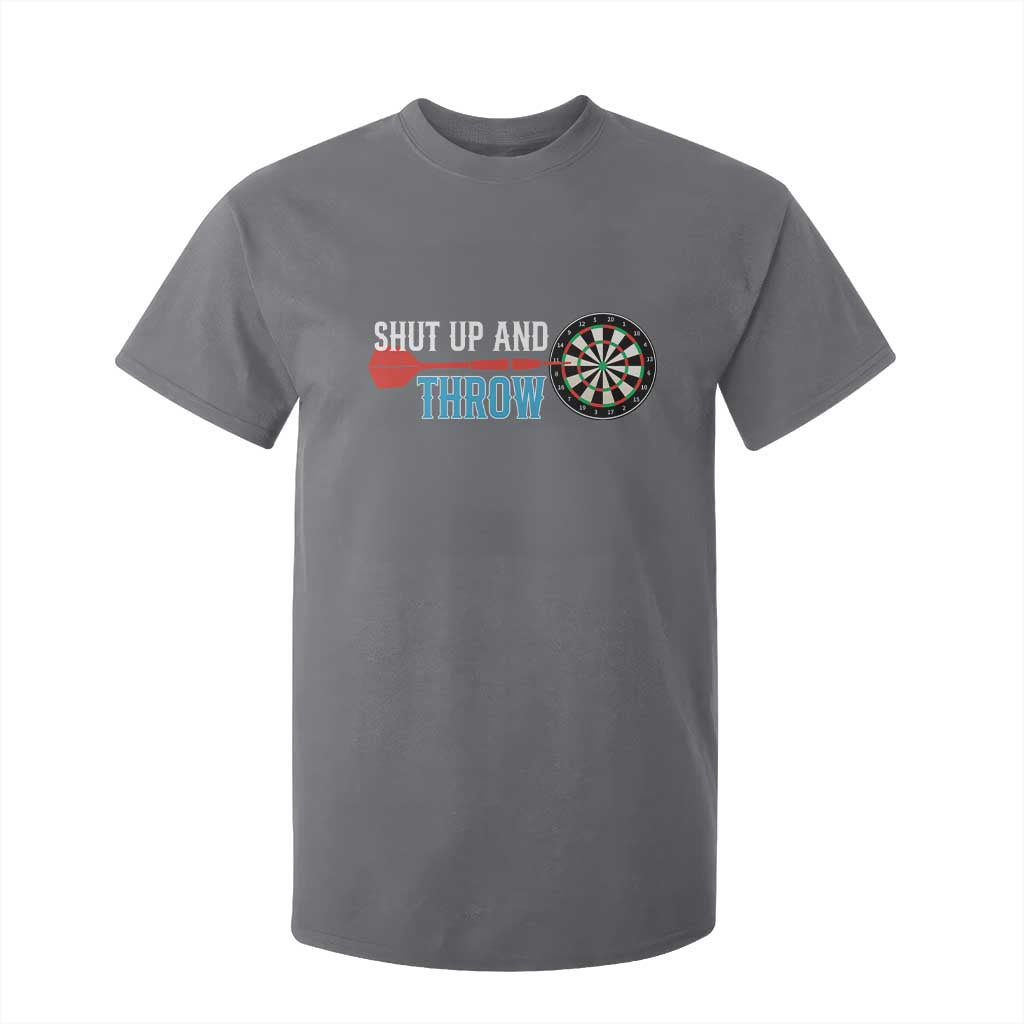 Shut Up And Throw T Shirt For Kid Funny Darts Player Gift TS12 Charcoal Print Your Wear