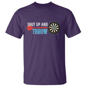 Shut Up And Throw T Shirt Funny Darts Player Gift TS12 Purple Print Your Wear