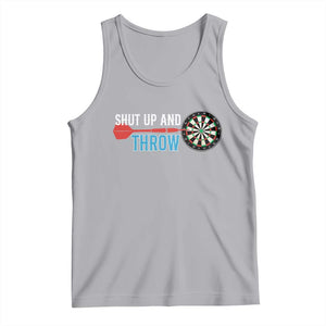 Shut Up And Throw Tank Top Funny Darts Player Gift TS12 Athletic Heather Print Your Wear