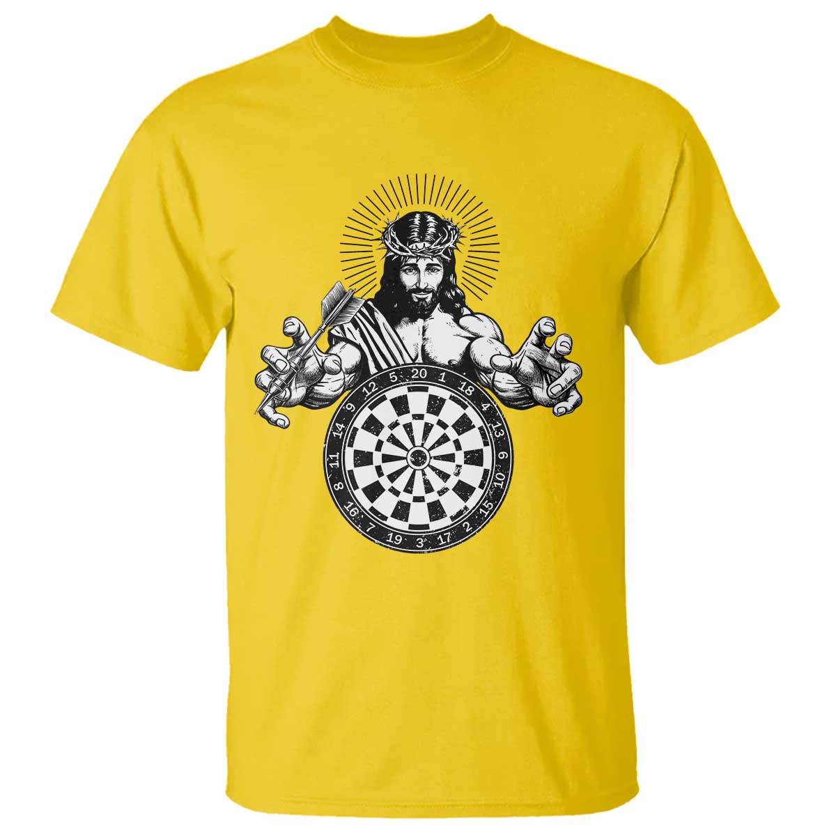 Funny Christian Dartist Gift T Shirt Jesus Bullseye Shooter TS12 Daisy Print Your Wear