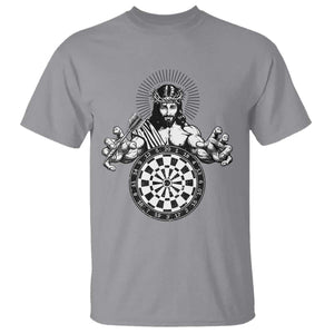 Funny Christian Dartist Gift T Shirt Jesus Bullseye Shooter TS12 Sport Gray Print Your Wear