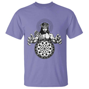Funny Christian Dartist Gift T Shirt Jesus Bullseye Shooter TS12 Violet Print Your Wear