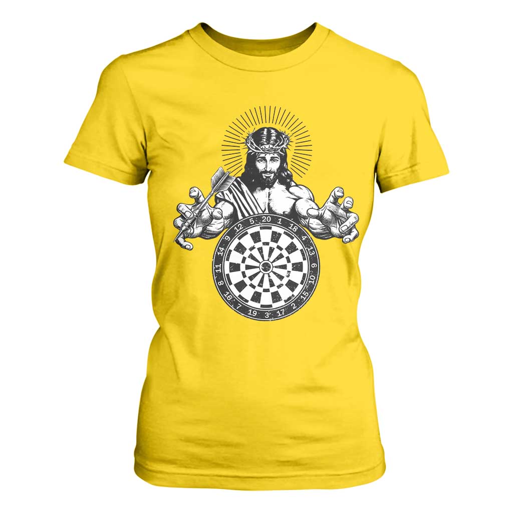Funny Christian Dartist Gift T Shirt For Women Jesus Bullseye Shooter TS12 Daisy Print Your Wear