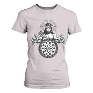 Funny Christian Dartist Gift T Shirt For Women Jesus Bullseye Shooter TS12 Ice Gray Print Your Wear