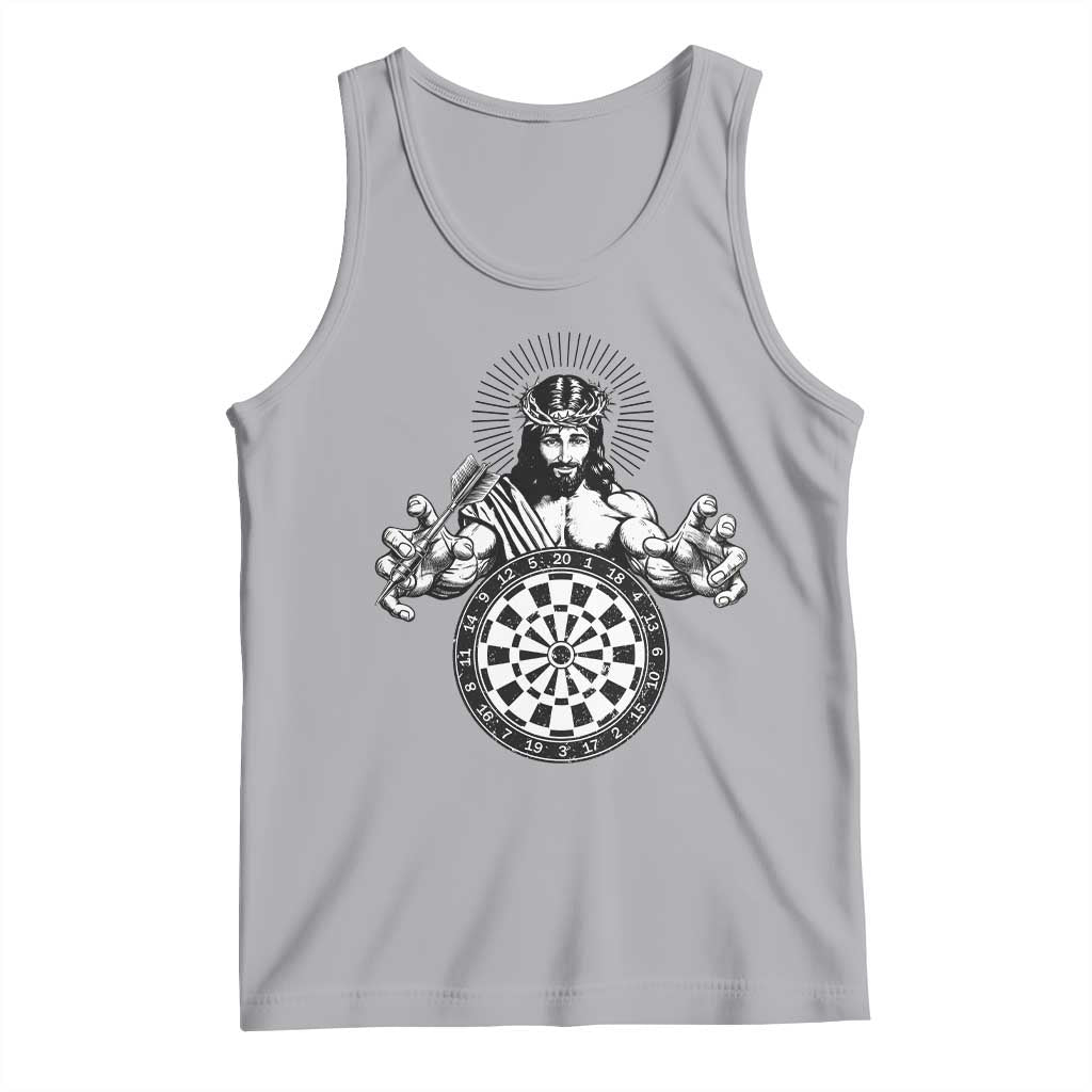 Funny Christian Dartist Gift Tank Top Jesus Bullseye Shooter TS12 Athletic Heather Print Your Wear