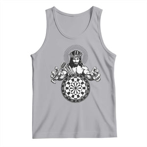 Funny Christian Dartist Gift Tank Top Jesus Bullseye Shooter TS12 Athletic Heather Print Your Wear