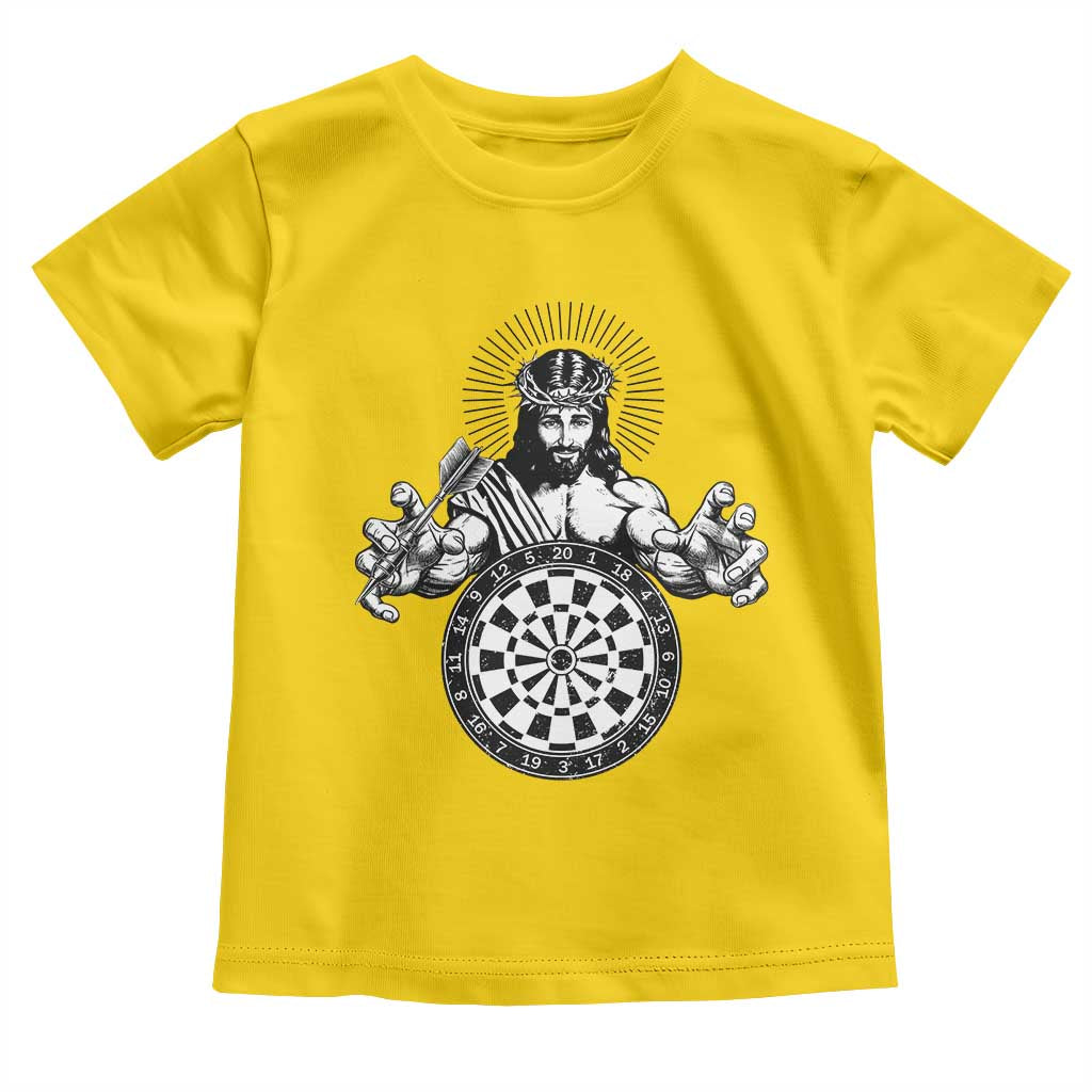 Funny Christian Dartist Gift Toddler T Shirt Jesus Bullseye Shooter TS12 Daisy Print Your Wear