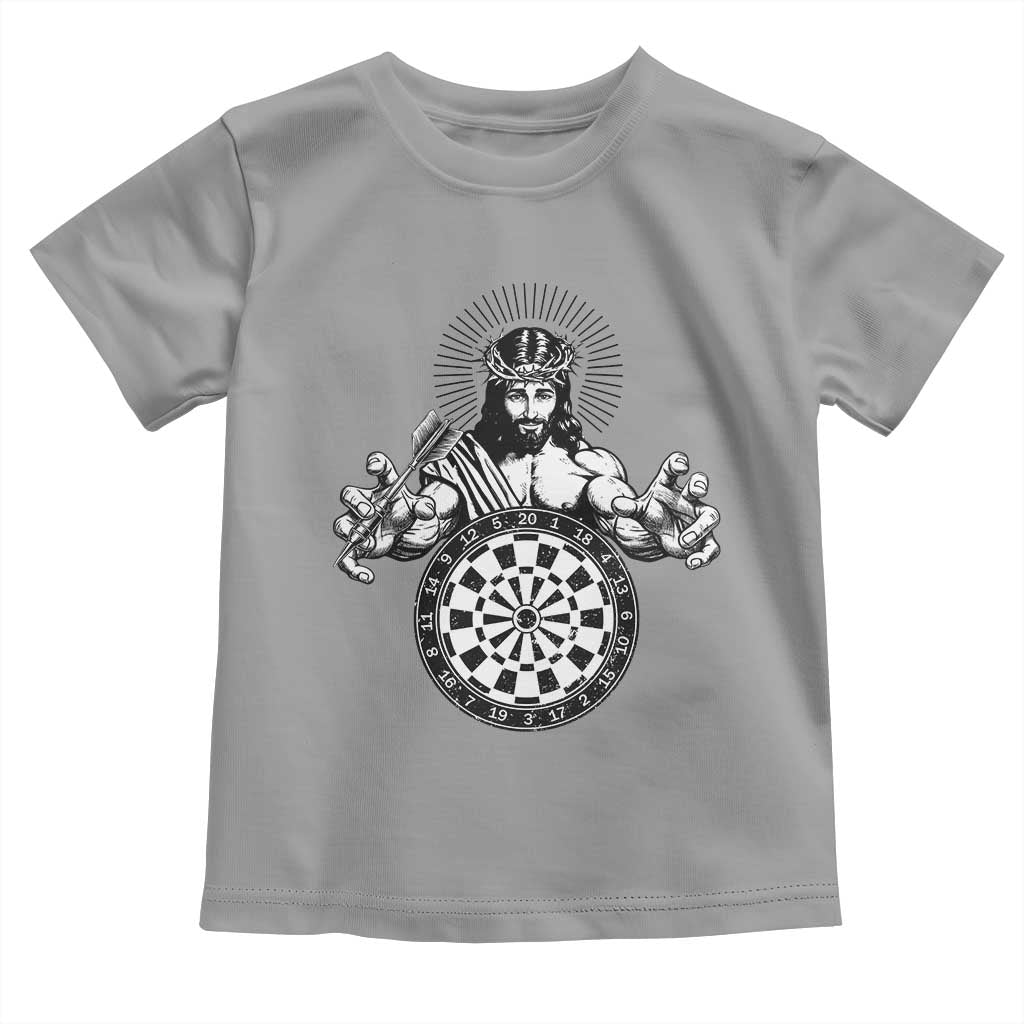 Funny Christian Dartist Gift Toddler T Shirt Jesus Bullseye Shooter TS12 Sport Gray Print Your Wear