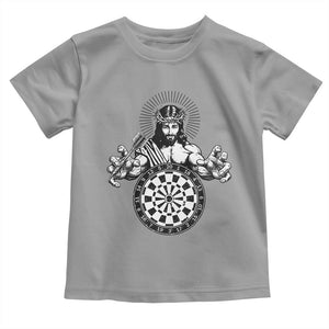 Funny Christian Dartist Gift Toddler T Shirt Jesus Bullseye Shooter TS12 Sport Gray Print Your Wear