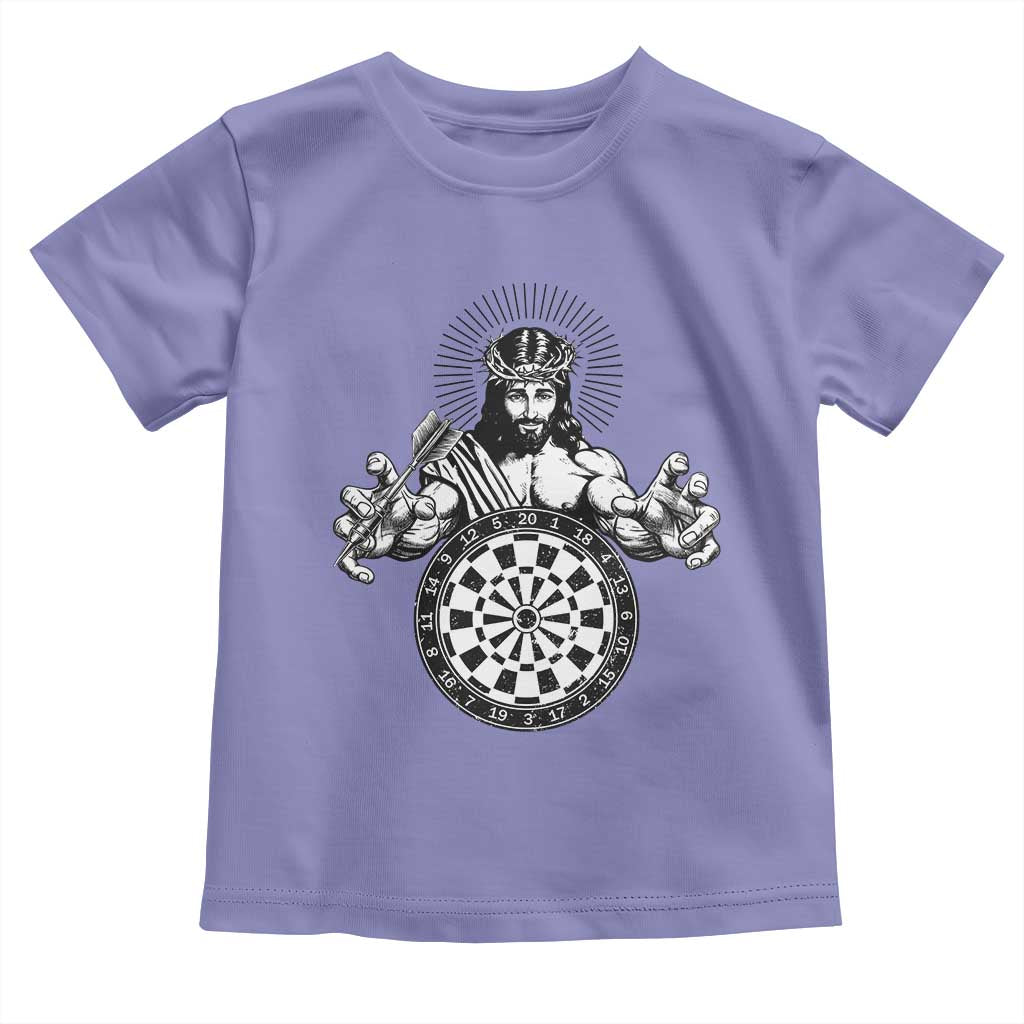Funny Christian Dartist Gift Toddler T Shirt Jesus Bullseye Shooter TS12 Violet Print Your Wear