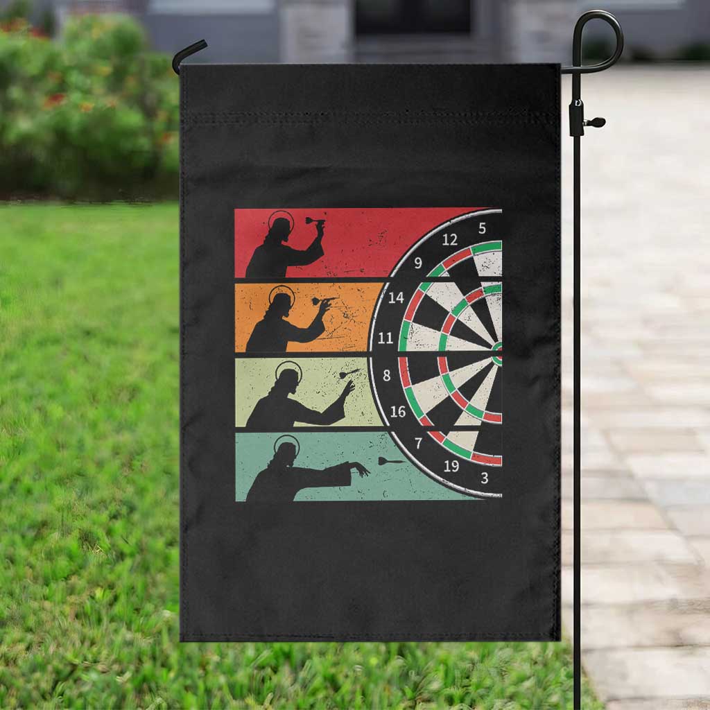 Vintage Darts Player Christian Faith Gift Garden Flag Jesus Bullseye Shooter TS12 Print Your Wear
