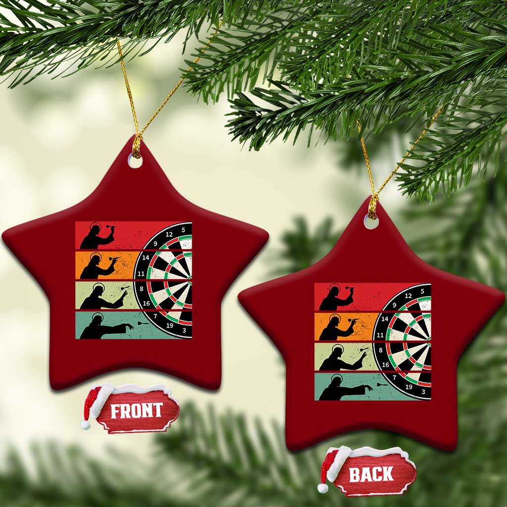 Vintage Darts Player Christian Faith Gift Ceramic Ornament Jesus Bullseye Shooter TS12 Print Your Wear