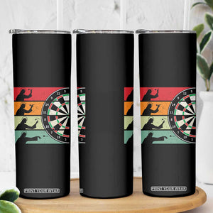 Vintage Darts Player Christian Faith Gift Skinny Tumbler Jesus Bullseye Shooter TS12 Print Your Wear