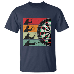 Vintage Darts Player Christian Faith Gift T Shirt Jesus Bullseye Shooter TS12 Navy Print Your Wear