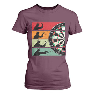 Vintage Darts Player Christian Faith Gift T Shirt For Women Jesus Bullseye Shooter TS12 Maroon Print Your Wear
