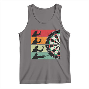 Vintage Darts Player Christian Faith Gift Tank Top Jesus Bullseye Shooter TS12 Deep Heather Print Your Wear