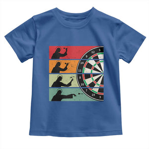 Vintage Darts Player Christian Faith Gift Toddler T Shirt Jesus Bullseye Shooter TS12 Royal Blue Print Your Wear