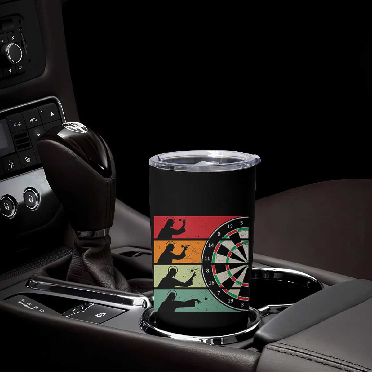 Vintage Darts Player Christian Faith Gift Tumbler Cup Jesus Bullseye Shooter TS12 Print Your Wear
