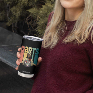 Funny Jesus Dart Player Sunset Retro Vintage Tumbler Cup Christian Dartist Gift TS12 Print Your Wear