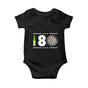 Darts Master 180 And Beer Baby Onesie Funny Bullseye Shooter Gift TS12 Black Print Your Wear