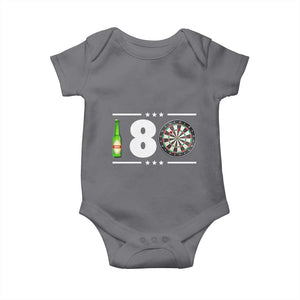 Darts Master 180 And Beer Baby Onesie Funny Bullseye Shooter Gift TS12 Charcoal Print Your Wear