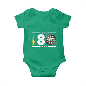 Darts Master 180 And Beer Baby Onesie Funny Bullseye Shooter Gift TS12 Irish Green Print Your Wear