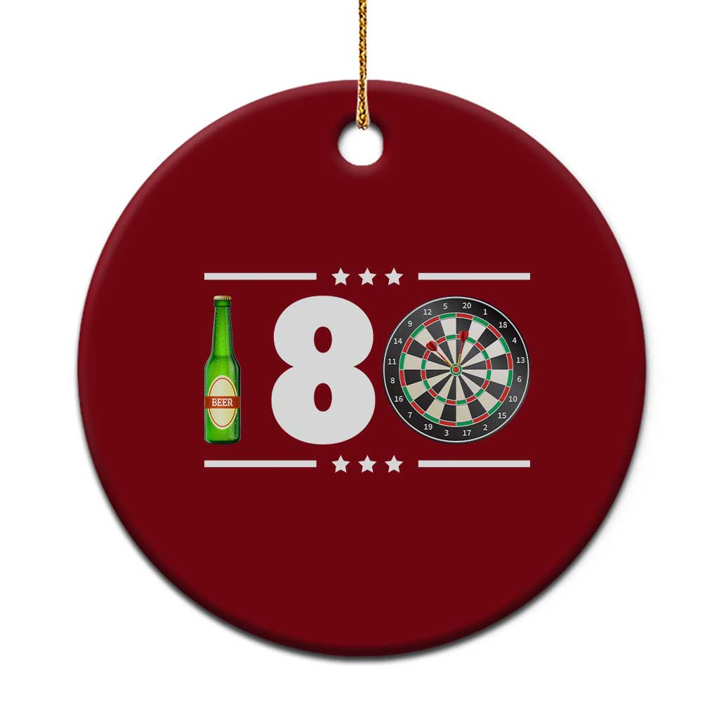 Darts Master 180 And Beer Ceramic Ornament Funny Bullseye Shooter Gift TS12 1pc Red Print Your Wear