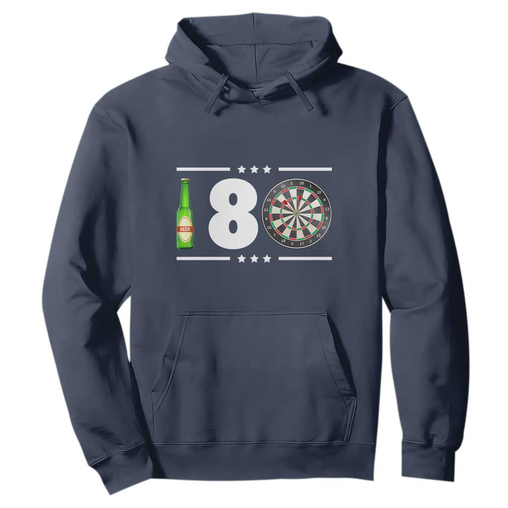 Darts Master 180 And Beer Hoodie Funny Bullseye Shooter Gift TS12 Navy Print Your Wear