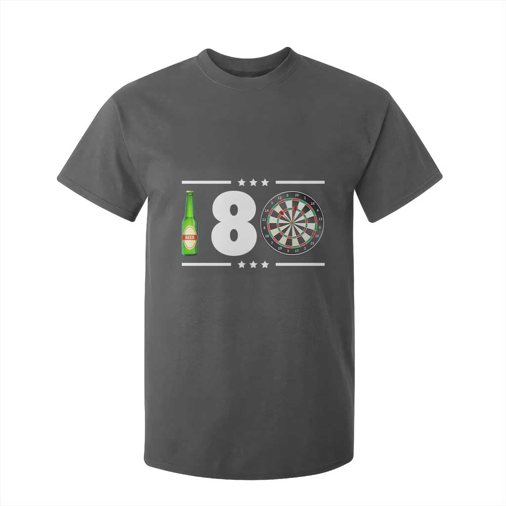 Darts Master 180 And Beer T Shirt For Kid Funny Bullseye Shooter Gift TS12 Dark Heather Print Your Wear
