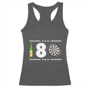 Darts Master 180 And Beer Racerback Tank Top Funny Bullseye Shooter Gift TS12 Dark Heather Print Your Wear