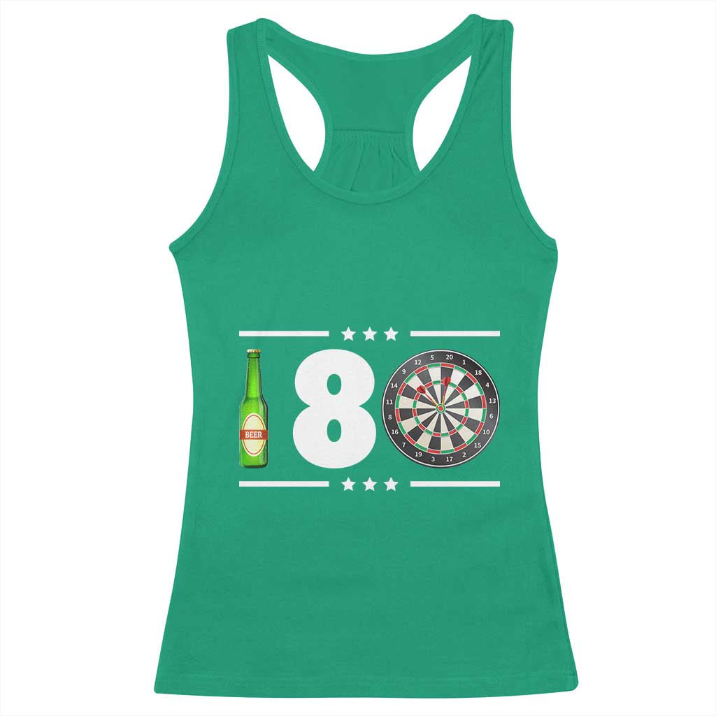 Darts Master 180 And Beer Racerback Tank Top Funny Bullseye Shooter Gift TS12 Irish Green Print Your Wear