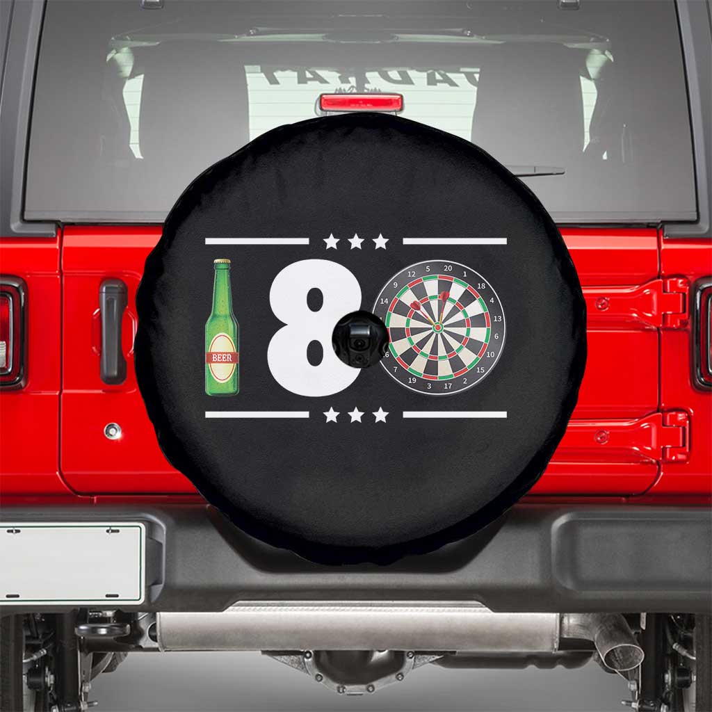 Darts Master 180 And Beer Spare Tire Cover Funny Bullseye Shooter Gift TS12 Black Print Your Wear