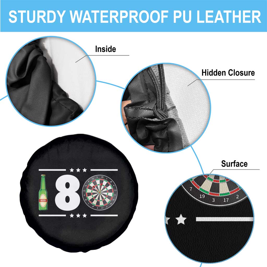 Darts Master 180 And Beer Spare Tire Cover Funny Bullseye Shooter Gift TS12 Print Your Wear
