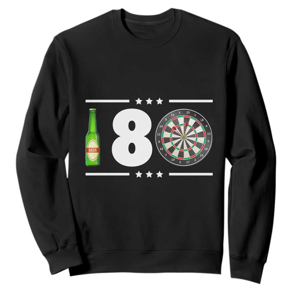 Darts Master 180 And Beer Sweatshirt Funny Bullseye Shooter Gift TS12 Black Print Your Wear