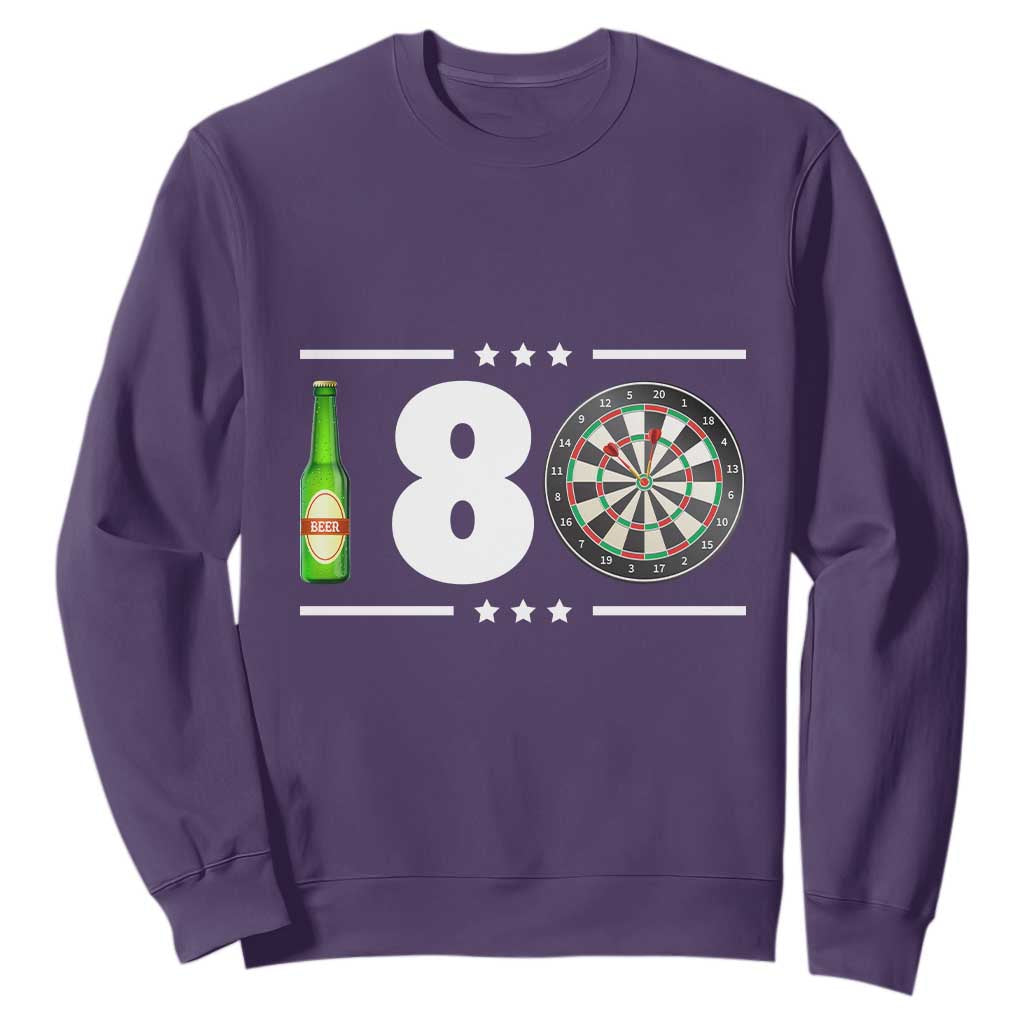 Darts Master 180 And Beer Sweatshirt Funny Bullseye Shooter Gift TS12 Purple Print Your Wear