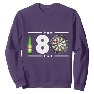 Darts Master 180 And Beer Sweatshirt Funny Bullseye Shooter Gift TS12 Purple Print Your Wear