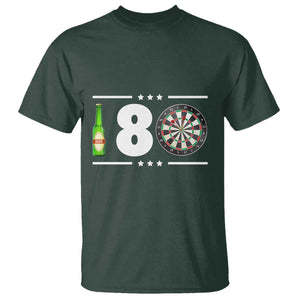Darts Master 180 And Beer T Shirt Funny Bullseye Shooter Gift TS12 Dark Forest Green Print Your Wear