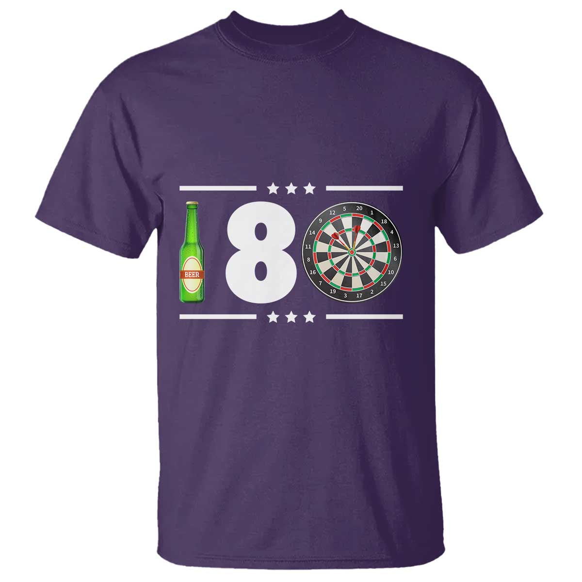 Darts Master 180 And Beer T Shirt Funny Bullseye Shooter Gift TS12 Purple Print Your Wear