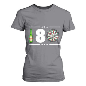 Darts Master 180 And Beer T Shirt For Women Funny Bullseye Shooter Gift TS12 Charcoal Print Your Wear