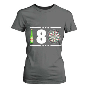 Darts Master 180 And Beer T Shirt For Women Funny Bullseye Shooter Gift TS12 Dark Heather Print Your Wear