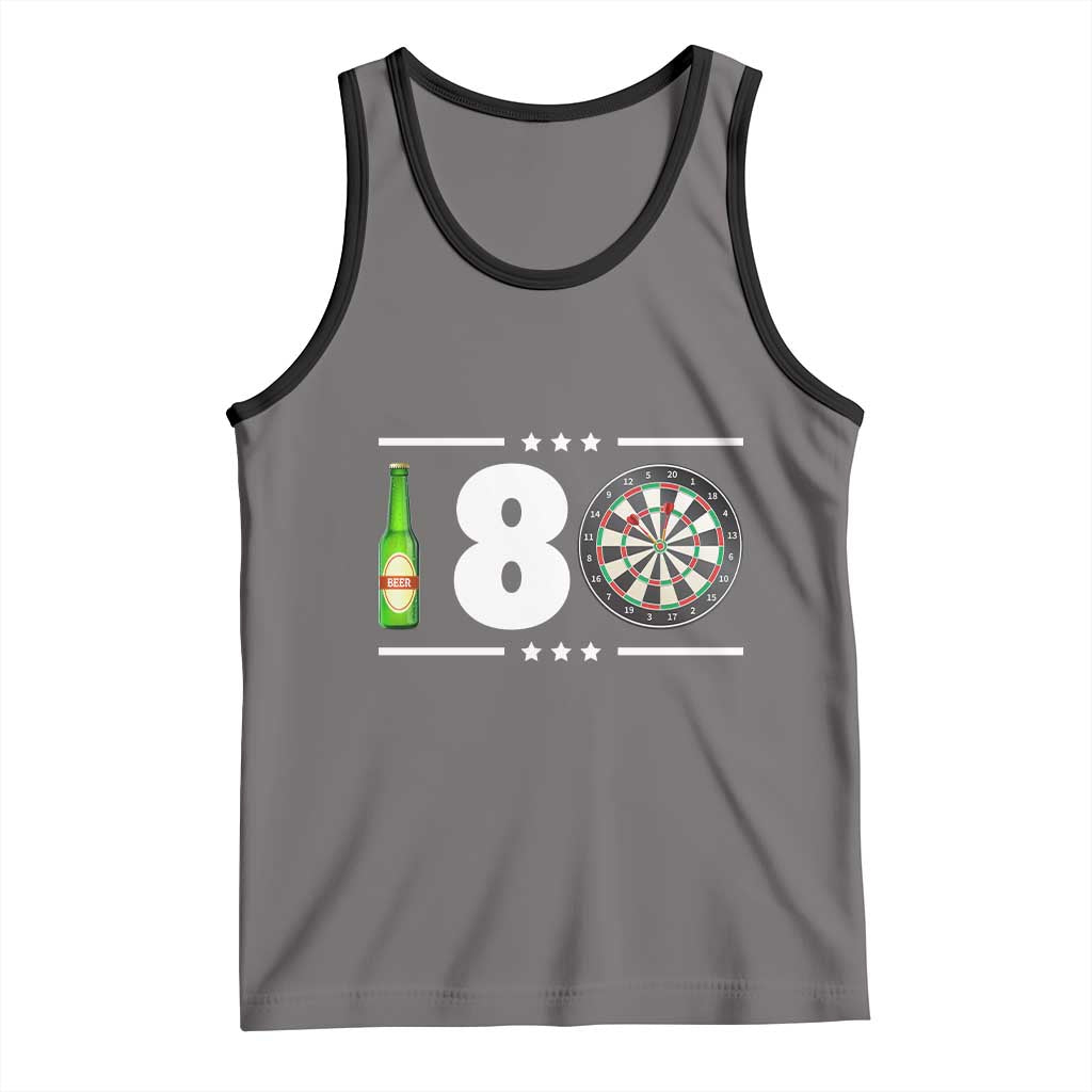 Darts Master 180 And Beer Tank Top Funny Bullseye Shooter Gift TS12 Deep Heather Black Print Your Wear