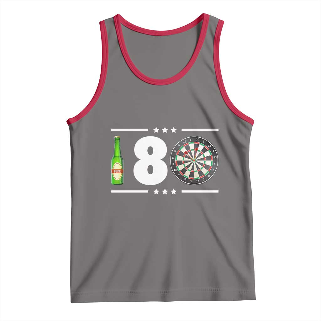 Darts Master 180 And Beer Tank Top Funny Bullseye Shooter Gift TS12 Deep Heather Red Print Your Wear