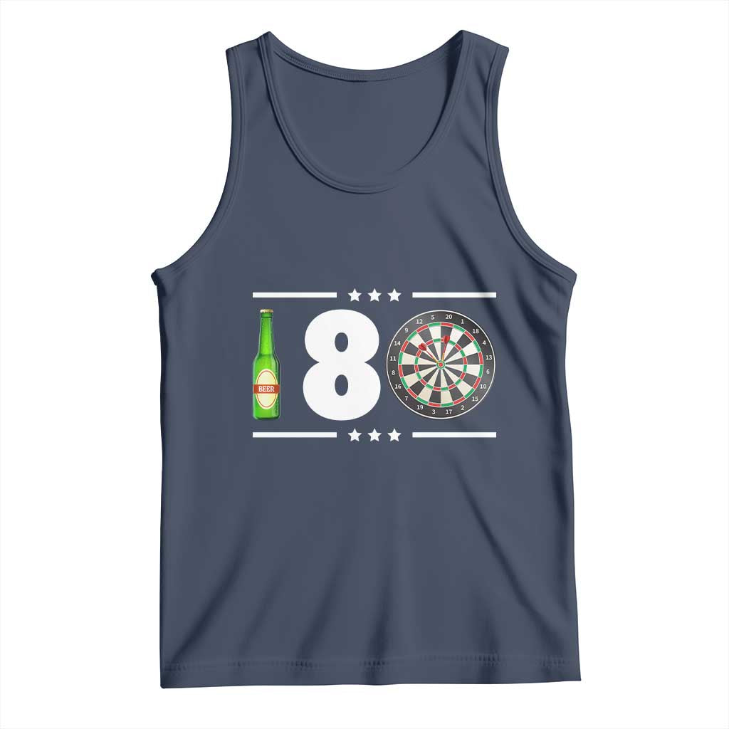Darts Master 180 And Beer Tank Top Funny Bullseye Shooter Gift TS12 Navy Print Your Wear