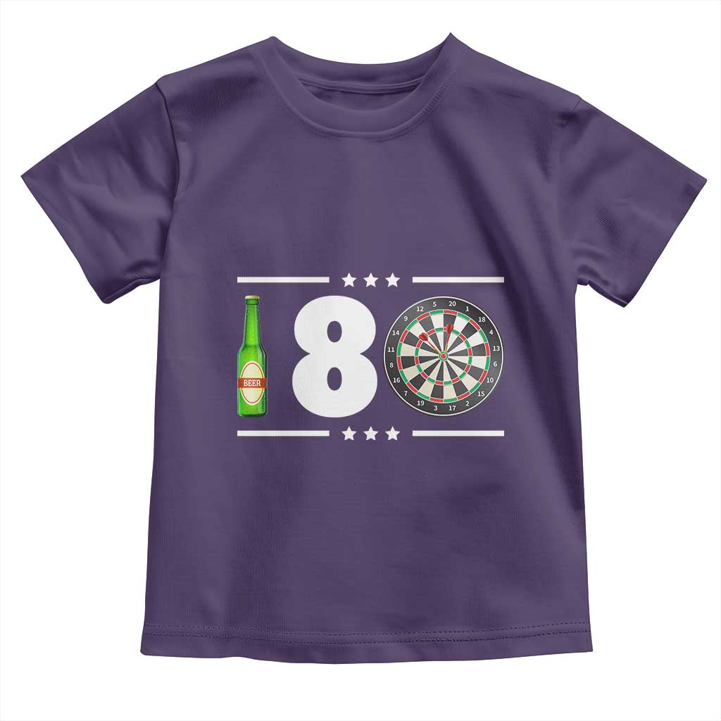 Darts Master 180 And Beer Toddler T Shirt Funny Bullseye Shooter Gift TS12 Purple Print Your Wear
