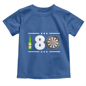 Darts Master 180 And Beer Toddler T Shirt Funny Bullseye Shooter Gift TS12 Royal Blue Print Your Wear