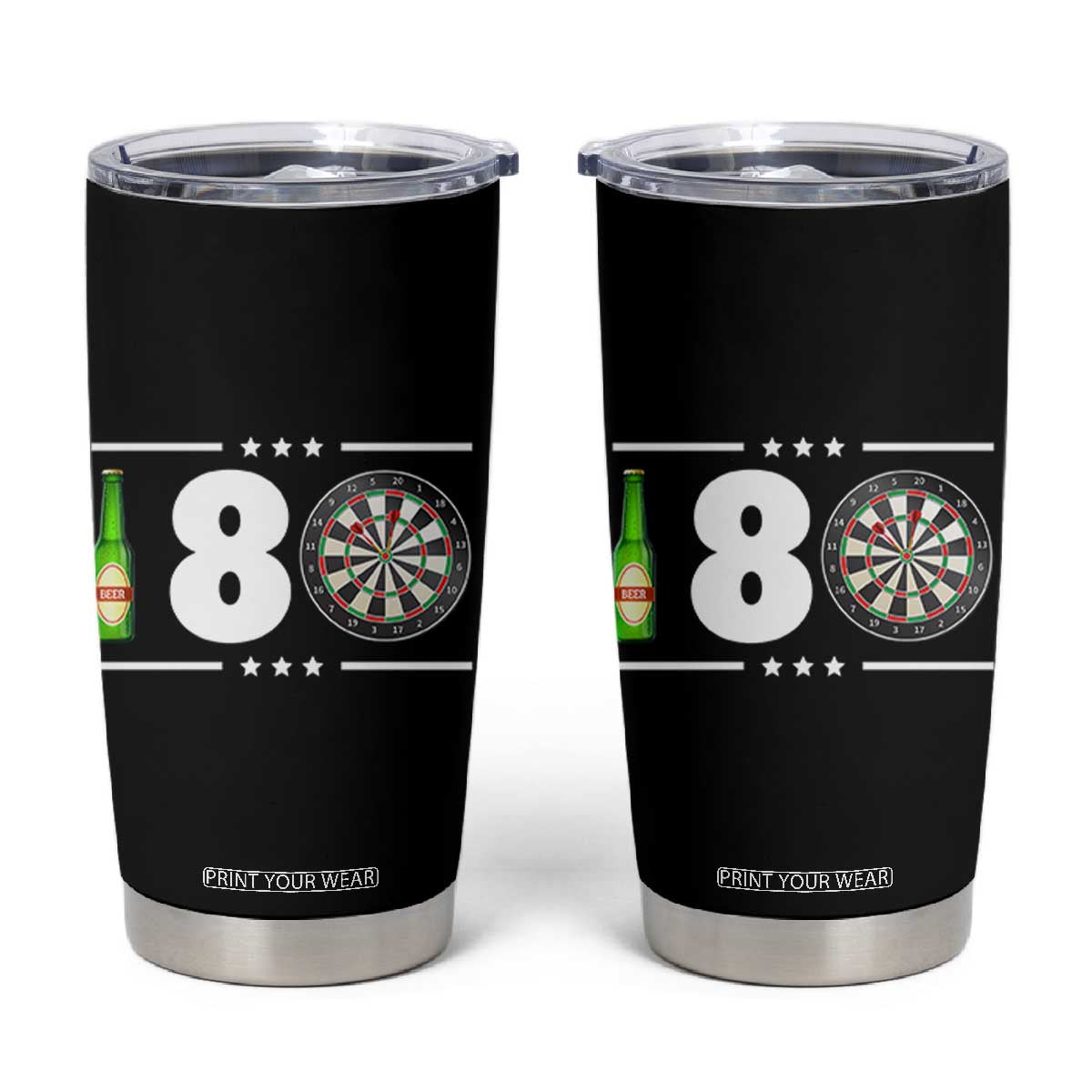 Darts Master 180 And Beer Tumbler Cup Funny Bullseye Shooter Gift TS12 Black Print Your Wear
