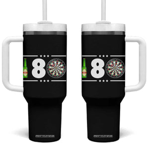 Darts Master 180 And Beer Tumbler With Handle Funny Bullseye Shooter Gift TS12 One Size: 40 oz Black Print Your Wear